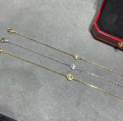 [Resenly Jewelry] ダイヤモンド スターリングシルバー アクアマリン バブルブレスレット