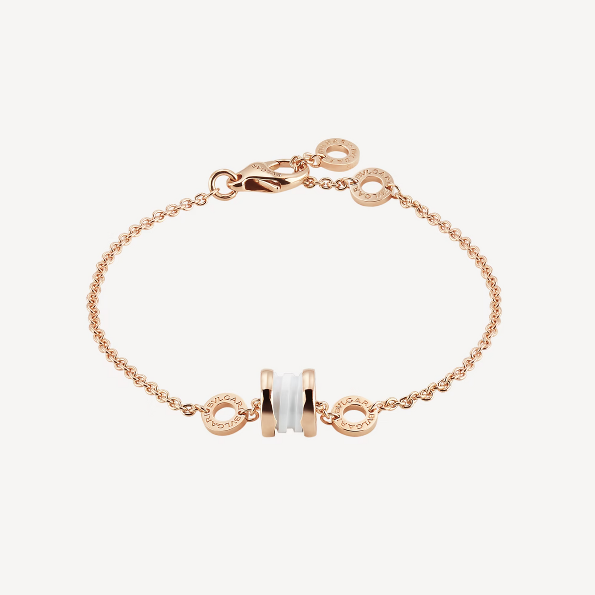 [Resenly Jewelry]ZERO 1 SOFT PINK GOLD AND WHITE CERAMIC BRACELET