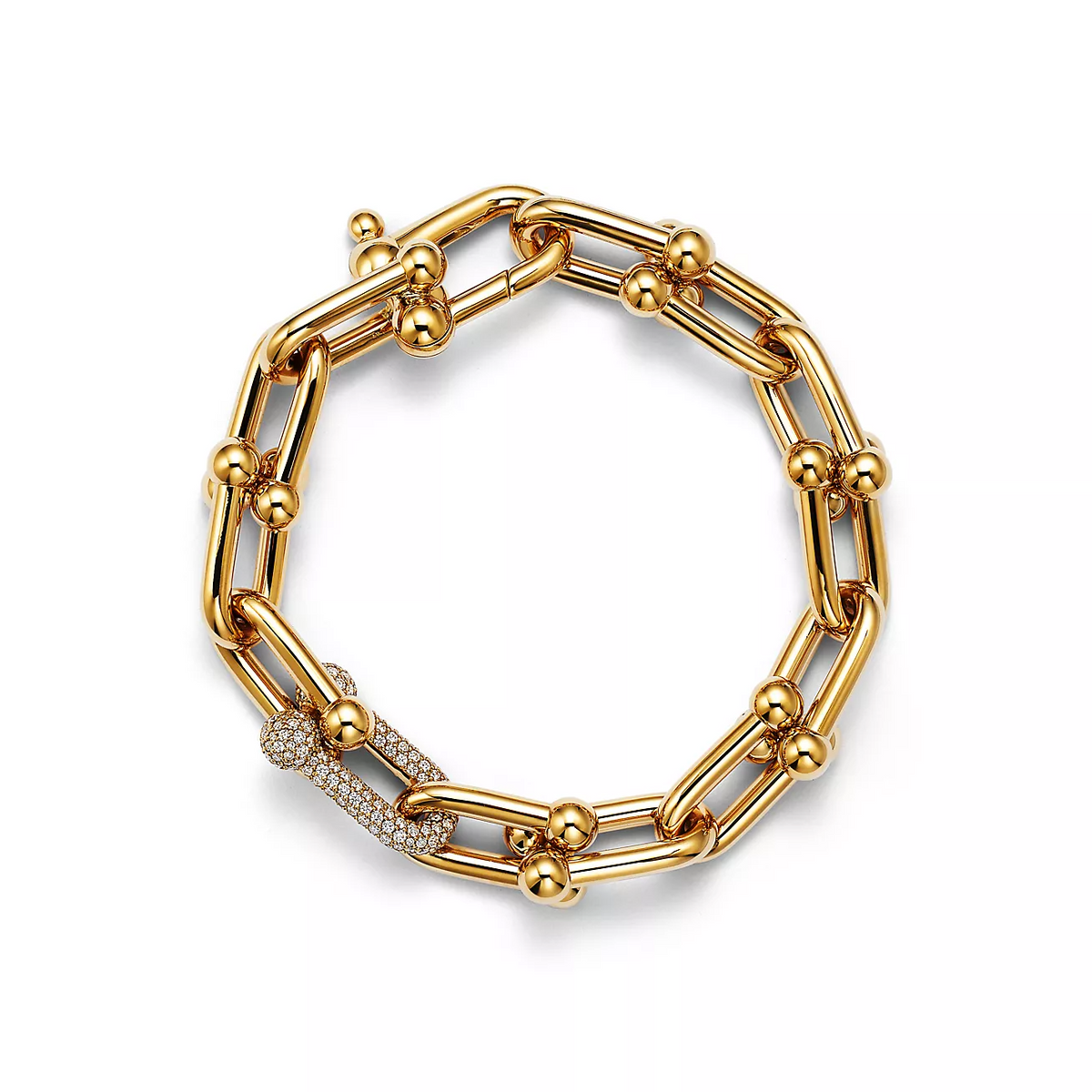 [Resenly Jewelry]HARDWEAR LARGE LINK GOLD DIAMOND BRACELET