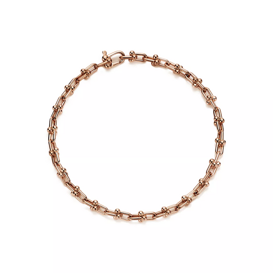 [Resenly Jewelry]HARDWEAR MICRO LINK 44 MOTIF PINK GOLD BRACELET