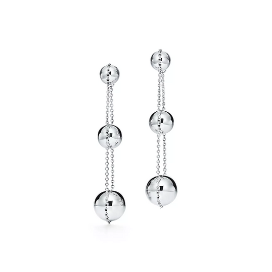 [Resenly Jewelry]トリプルドロップシルバーピアス
