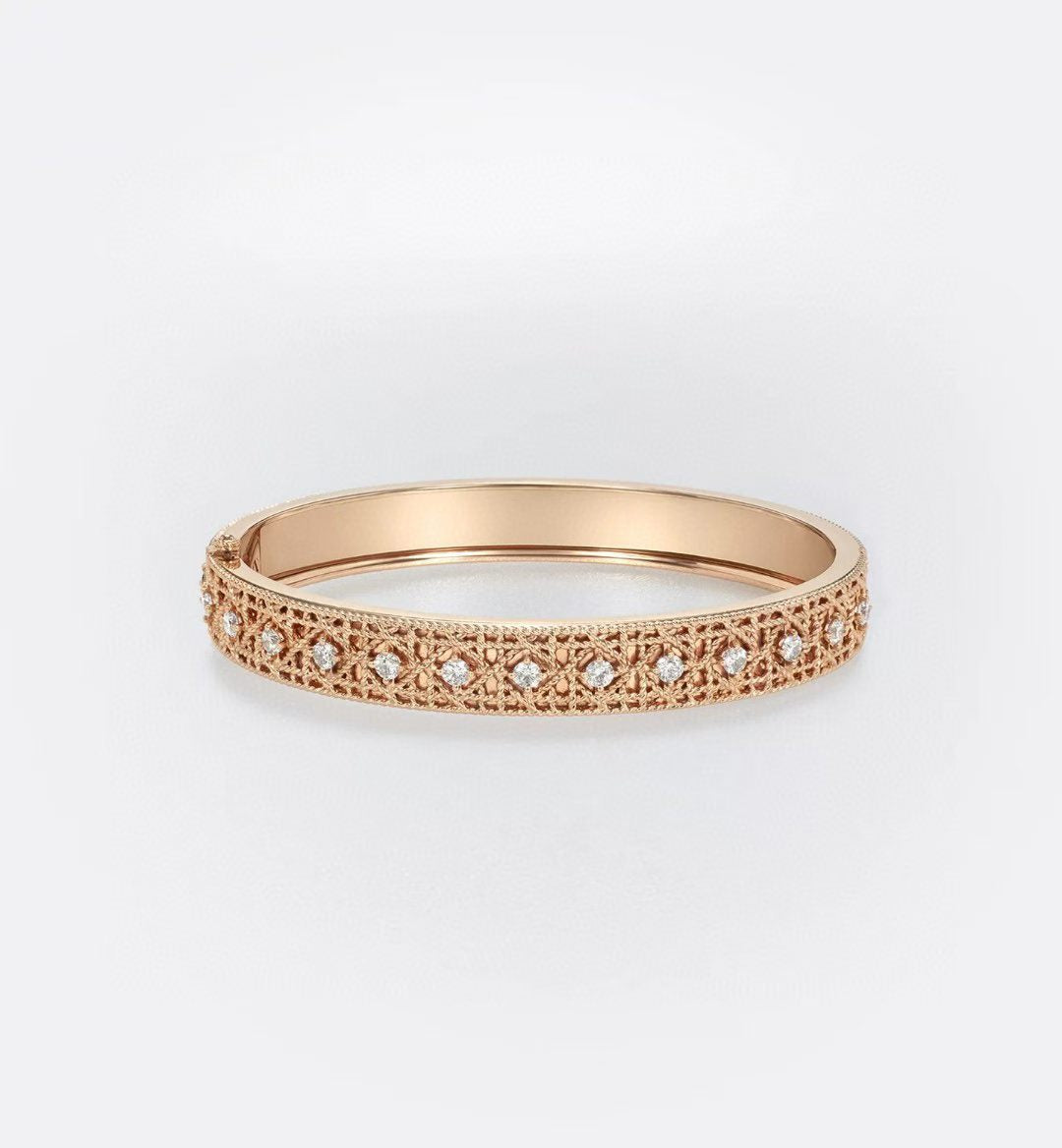 [Resenly Jewelry]2026 WOVEN-PATTERN BRACELET SET WITH FULL DIAMOND INLAY THREE-COLORS