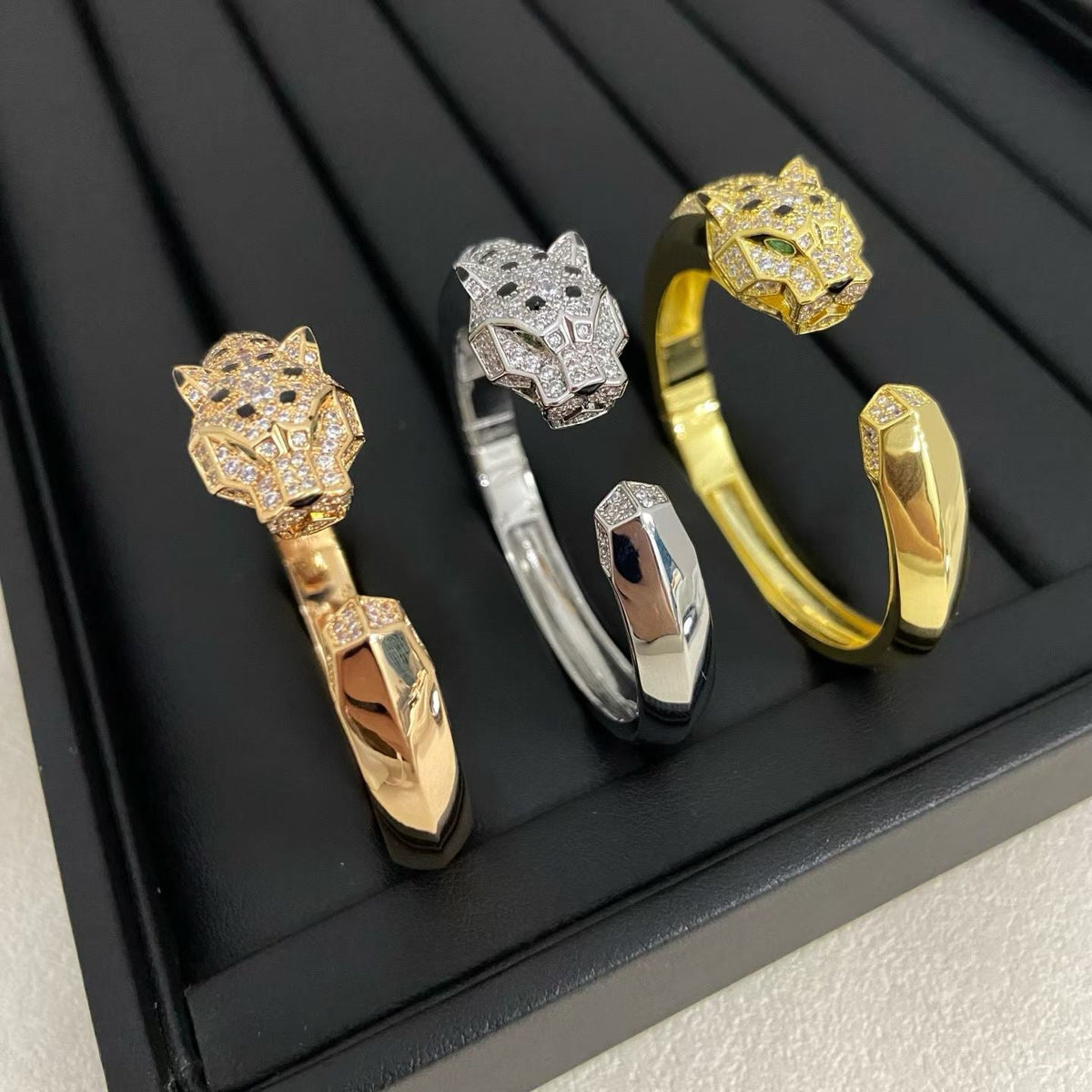 [Resenly Jewelry]DIAMOND MACHINE LEOPARD BRACELET