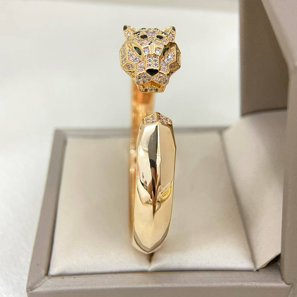 [Resenly Jewelry]DIAMOND MACHINE LEOPARD BRACELET