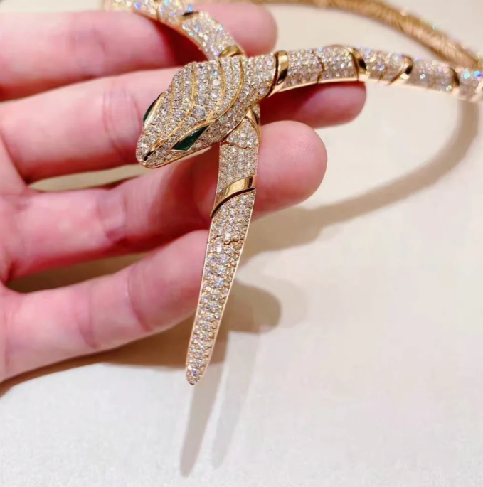 [Resenly Jewelry]HAUTE COUTURE GOLD SERPENTI NECKLACE