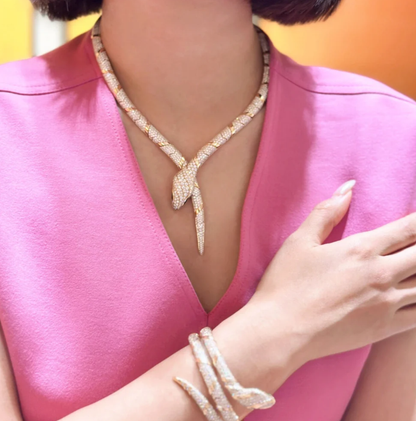[Resenly Jewelry]HAUTE COUTURE GOLD SERPENTI NECKLACE