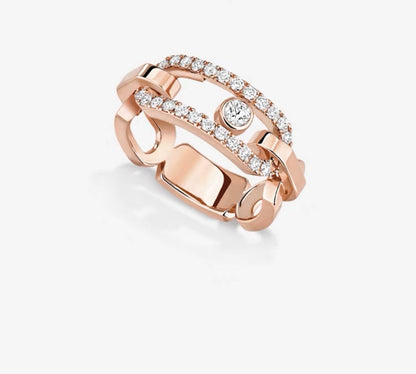 [Resenly Jewelry]Sliding Single Diamond Ring