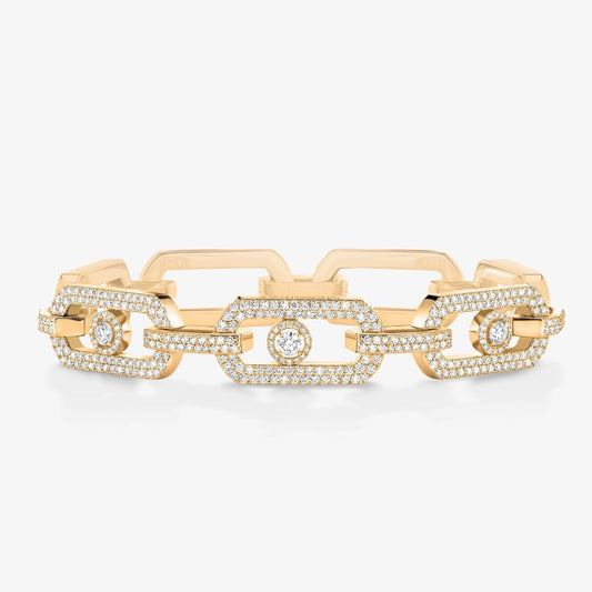 [Resenly Jewelry] モアサナイト使用 ラージフルダイヤモンド ユニセックス スライド式ブレスレット