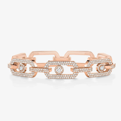 [Resenly Jewelry]Large Full Diamond Unisex Sliding Bracelet with Moissanite