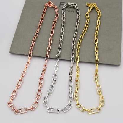 [Resenly Jewelry]ムーブリンク パヴェダイヤモンド ネックレス