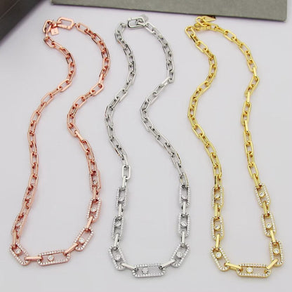 [Resenly Jewelry]ムーブリンク パヴェダイヤモンド ネックレス