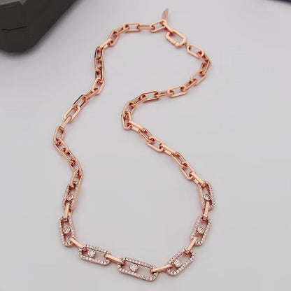 [Resenly Jewelry]ムーブリンク パヴェダイヤモンド ネックレス