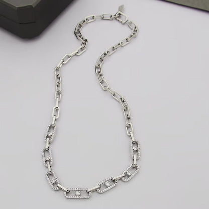 [Resenly Jewelry]ムーブリンク パヴェダイヤモンド ネックレス