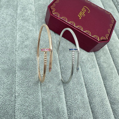 [Resenly Jewelry]JUSTE BRACELET 2.5MM PINK STONES AT BOTH ENDS