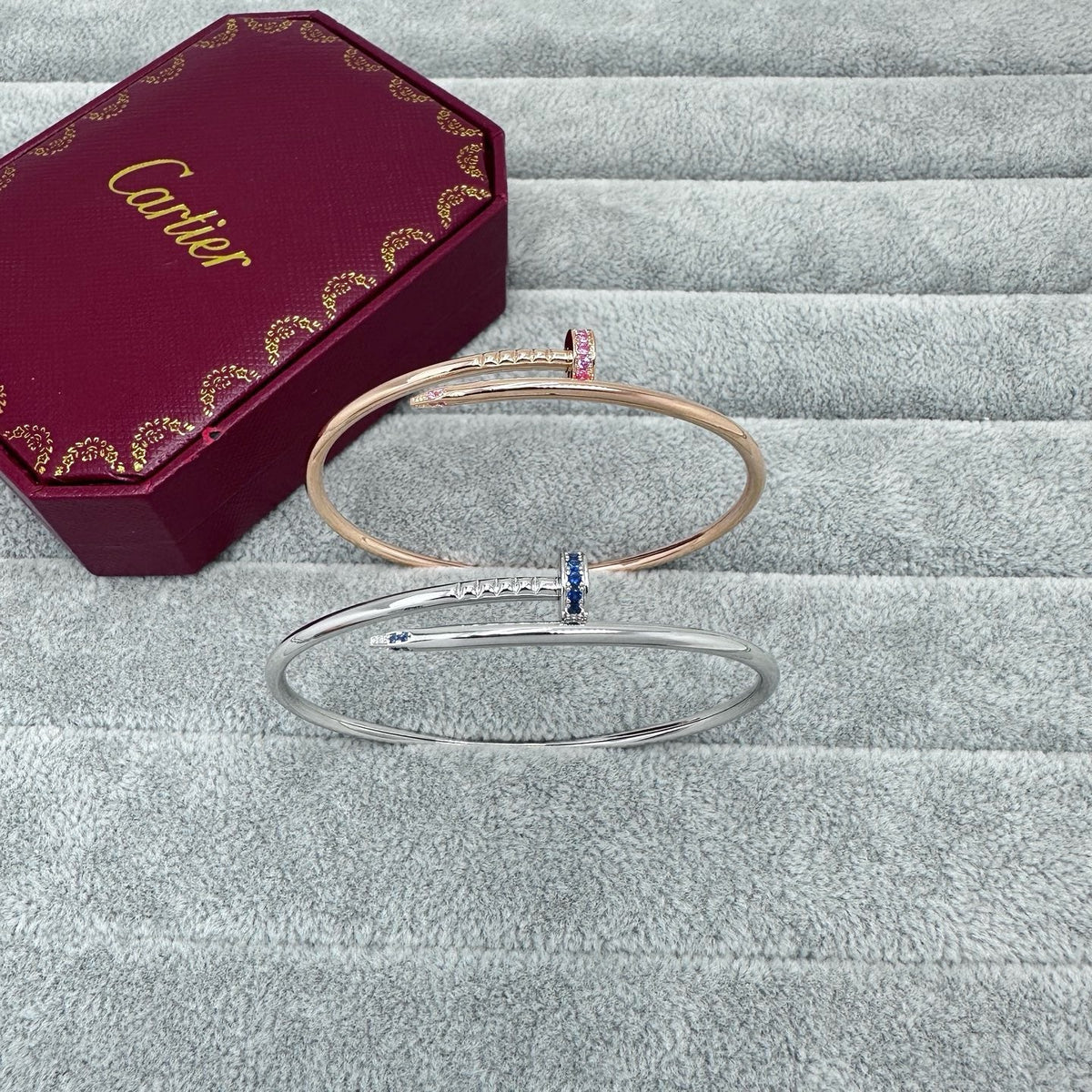 [Resenly Jewelry]JUSTE BRACELET 2.5MM PINK STONES AT BOTH ENDS