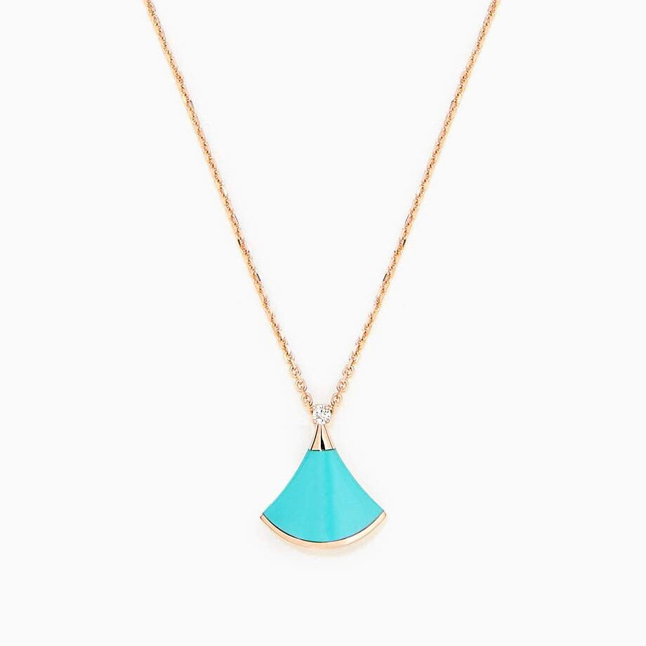 [Resenly Jewelry]DREAM NECKLACE TURQUOISE PINK GOLD
