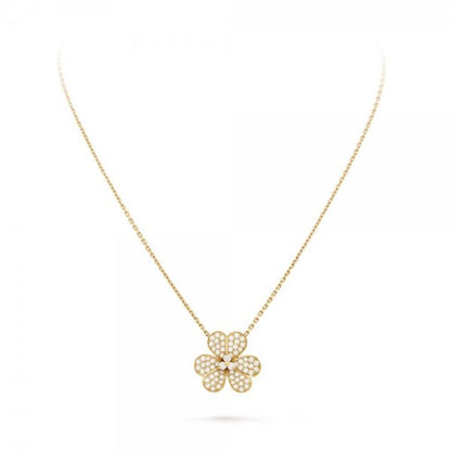 [Resenly Jewelry]FLOWER DIAMOND NECKLACE