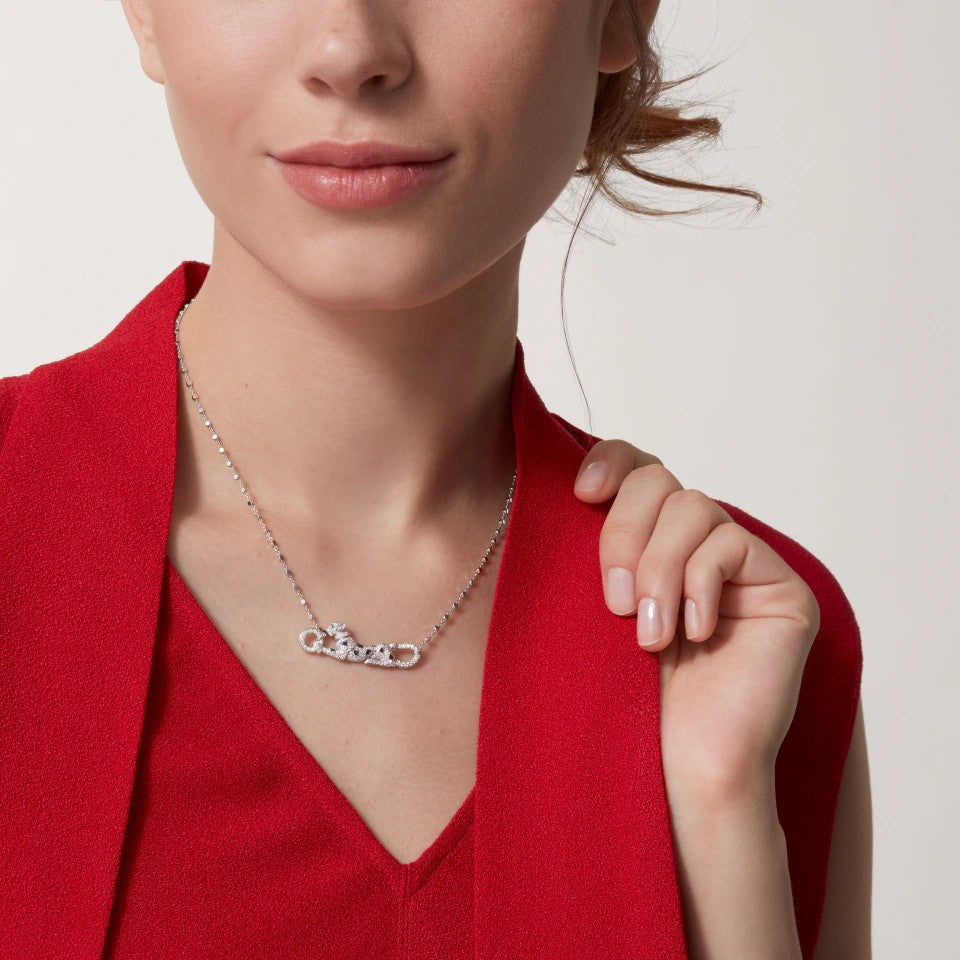 [Resenly Jewelry]PANTHERE PAVED DIAMOND NECKLACE
