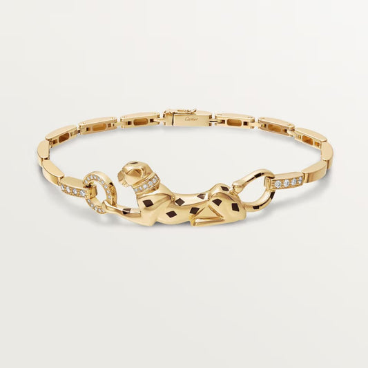 [Resenly Jewelry]PANTHERE HALF DIAMOND ON CHAIN BRACELET