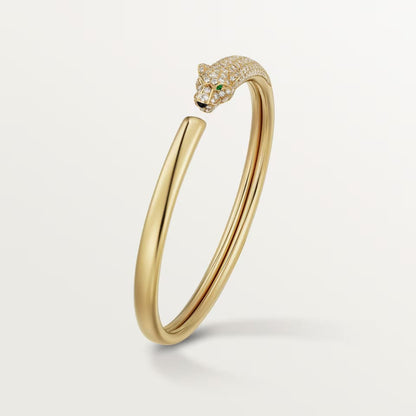 [Resenly Jewelry]PANTHERE HALF DIAMOND OPEN BRACELET