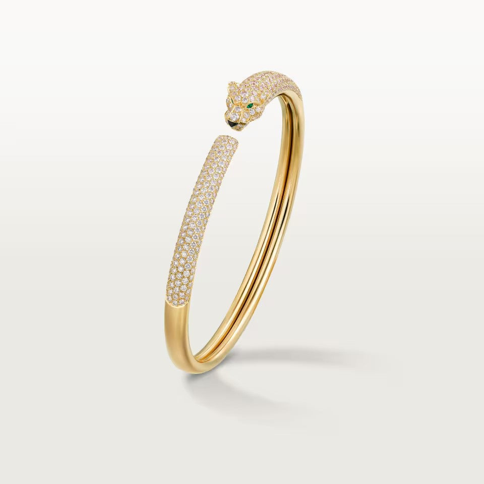 [Resenly Jewelry]PANTHERE FULL DIAMOND OPEN BRACELET