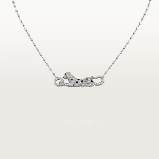 [Resenly Jewelry]PANTHERE PAVED DIAMOND NECKLACE