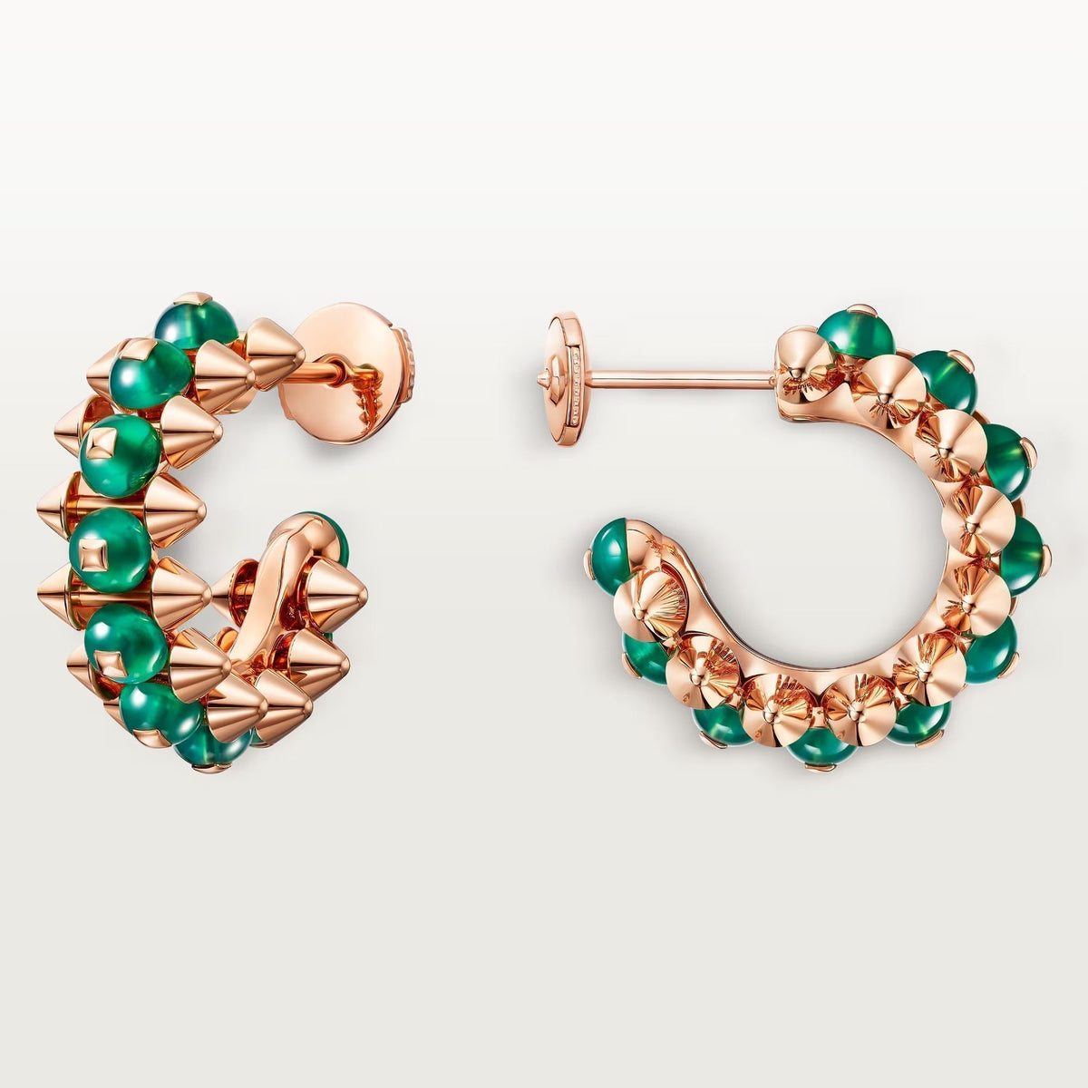 [Resenly Jewelry]CLASH 7.9MM AGATE CHALCEDONY EARRINGS