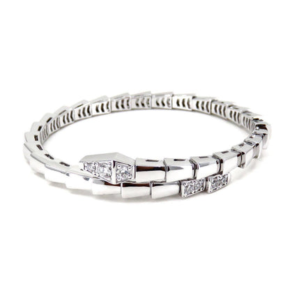 [Resenly Jewelry]SERPENTI BRACELET DIAMONDS SILVER