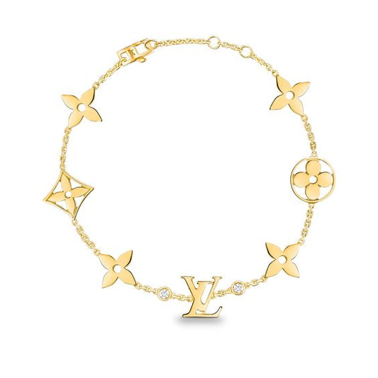 [Resenly Jewelry] スター＆サン 7モチーフ ゴールドブレスレット