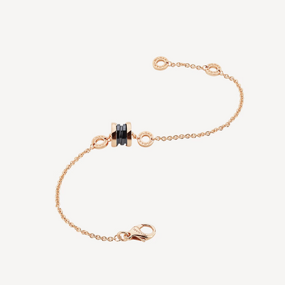 [Resenly Jewelry]ZERO 1 SOFT PINK GOLD AND BLACK CERAMIC BRACELET