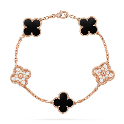 {
  "Resenly Jewelry": "Resenly Jewelry",
  "CLOVER 5 MOTIF ONYXS BRACELET COLLECTION": "クローバー 5モチーフ オニキス ブレスレット コレクション"
}