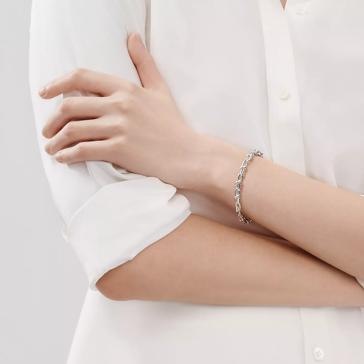 [Resenly Jewelry]HARDWEAR SMALL LINK 26 MOTIF SILVER BRACELET