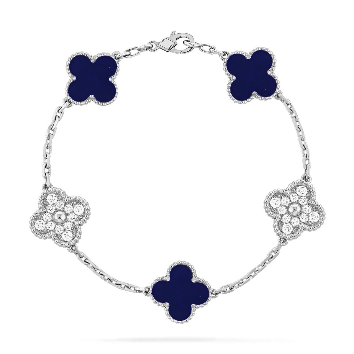[Resenly Jewelry]CLOVER 5 MOTIF LAPIS LAZULI BRACELET COLLECTION