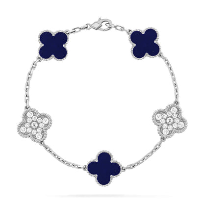 [Resenly Jewelry]CLOVER 5 MOTIF LAPIS LAZULI BRACELET COLLECTION
