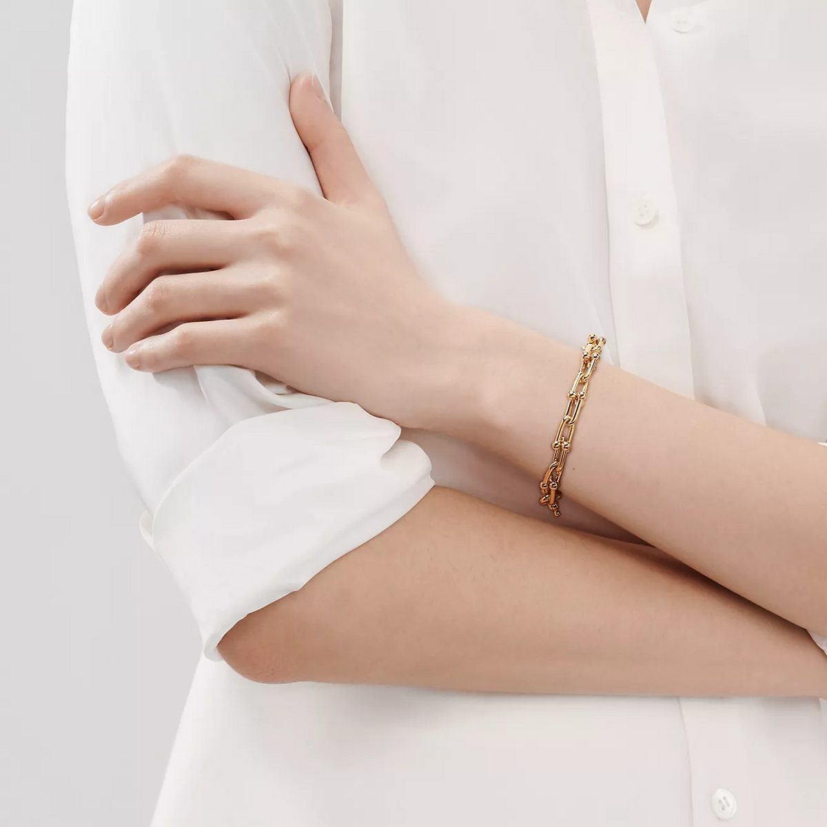 [Resenly Jewelry]HARDWEAR MEDIUM LINK 20 MOTIF GOLD BRACELET