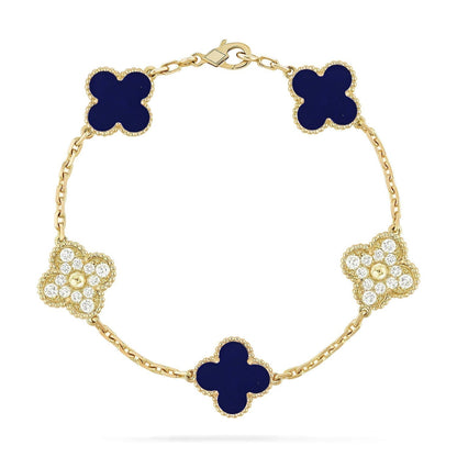 [Resenly Jewelry]CLOVER 5 MOTIF LAPIS LAZULI BRACELET COLLECTION