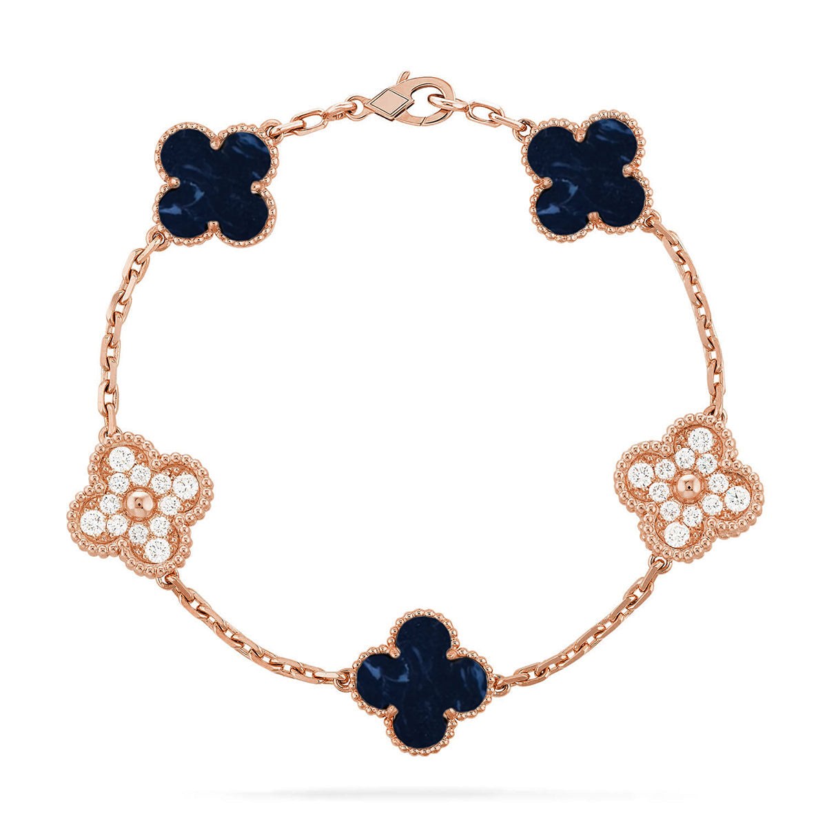 [Resenly Jewelry]CLOVER 5 MOTIF PIETERSITE BRACELET COLLECTION