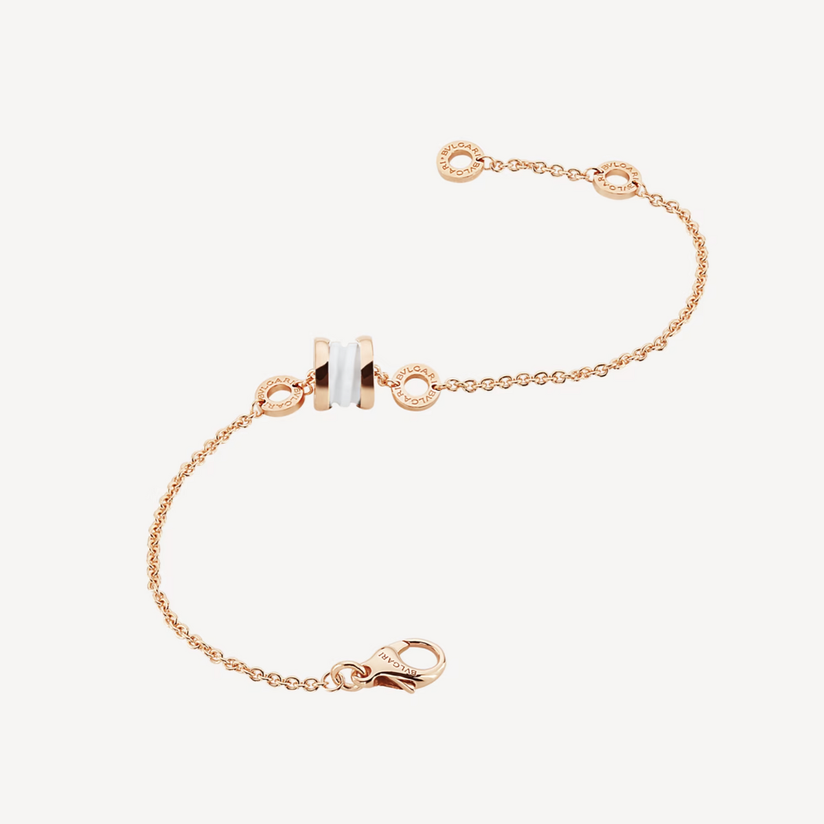 [Resenly Jewelry]ZERO 1 SOFT PINK GOLD AND WHITE CERAMIC BRACELET