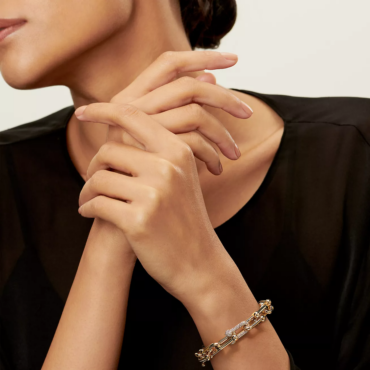 [Resenly Jewelry]HARDWEAR LARGE LINK GOLD DIAMOND BRACELET