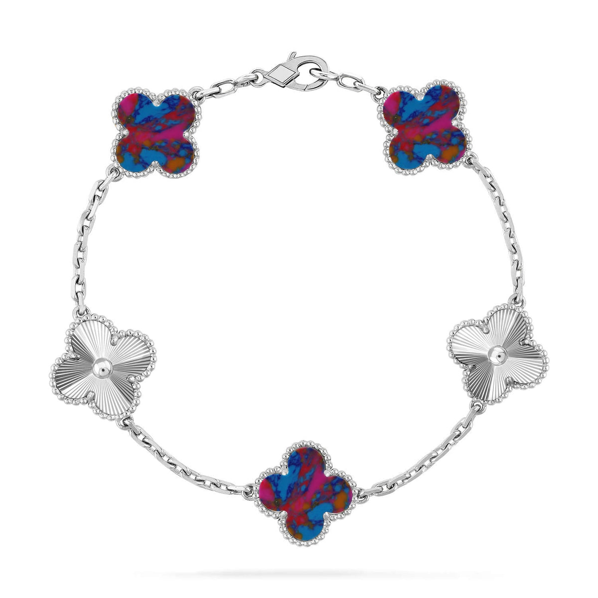{
  "Resenly Jewelry": "Resenly Jewelry",
  "CLOVER 5 MOTIF COLOR GEMSTONES BRACELET COLLECTION": "クローバー 5モチーフ カラージェムストーン ブレスレット コレクション"
}