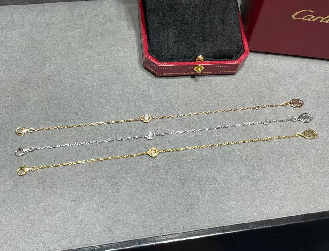[Resenly Jewelry] ダイヤモンド スターリングシルバー アクアマリン バブルブレスレット