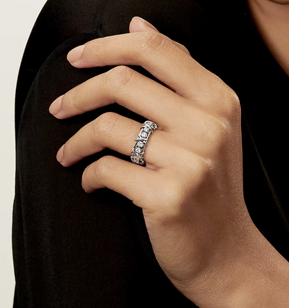 [Resenly Jewelry]SIXTEEN STONE SILVER RING