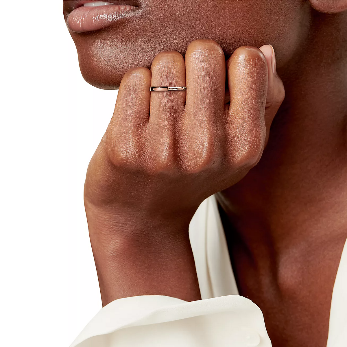 [Resenly Jewelry]LOCK RING PINK GOLD