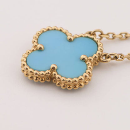 [Resenly Jewelry]CLOVER 15MM VINTAGE TURQUOISE NECKLACE