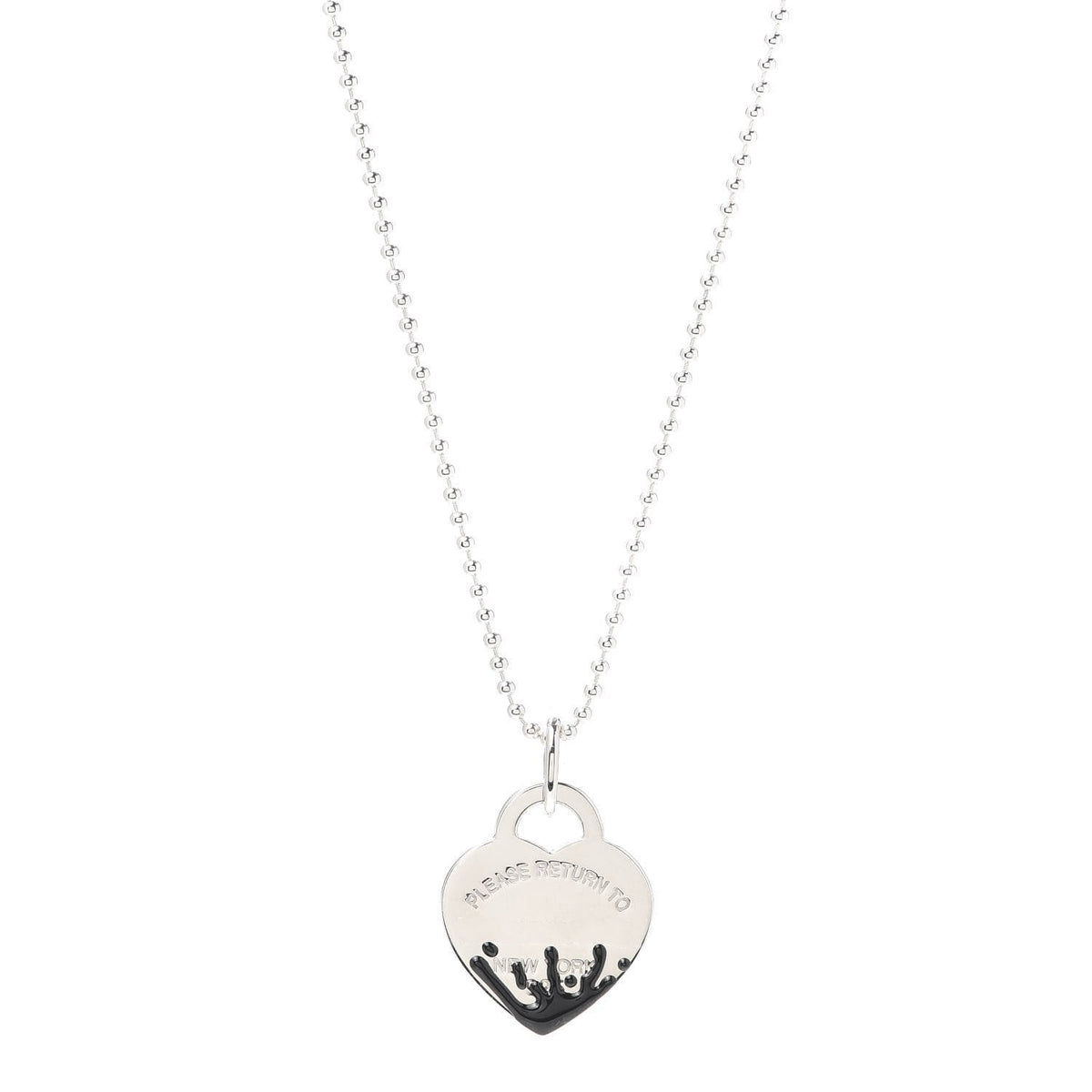 [Resenly Jewelry]COLOUR HEART SPLASH TAG NECKLACE
