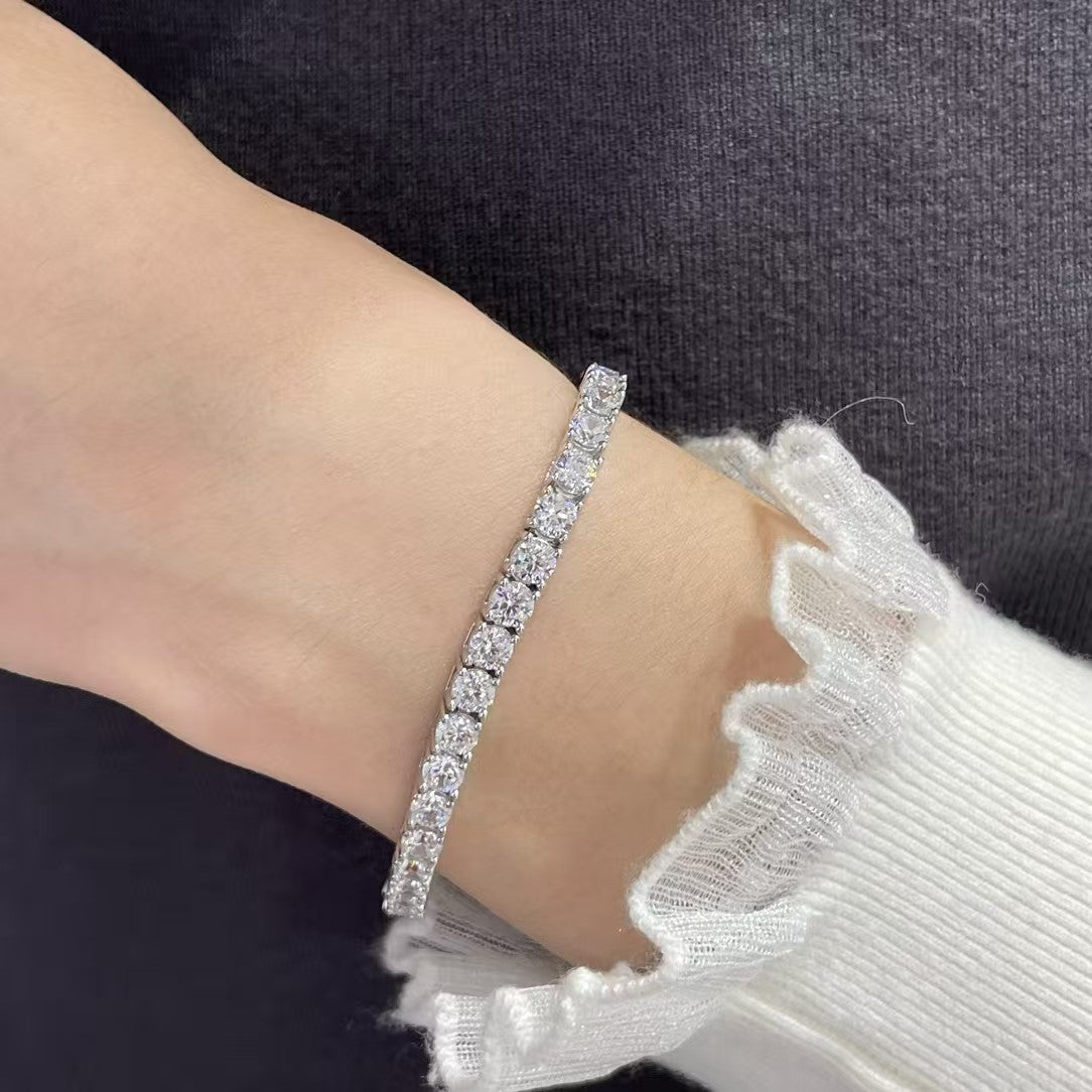 [Resenly Jewelry]TENNIS BRACELET WITH FULL DIAMOND SETTING