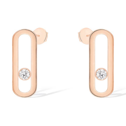 [Resenly Jewelry]MOVE UNO SMALL 1 DIAMOND EARRINGS
