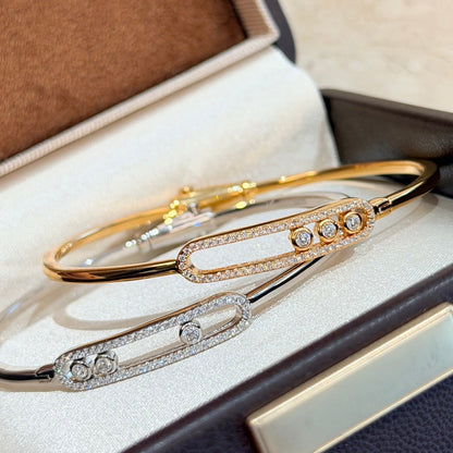 [Resenly Jewelry]Move Pavé Diamond Bangle Bracelet M