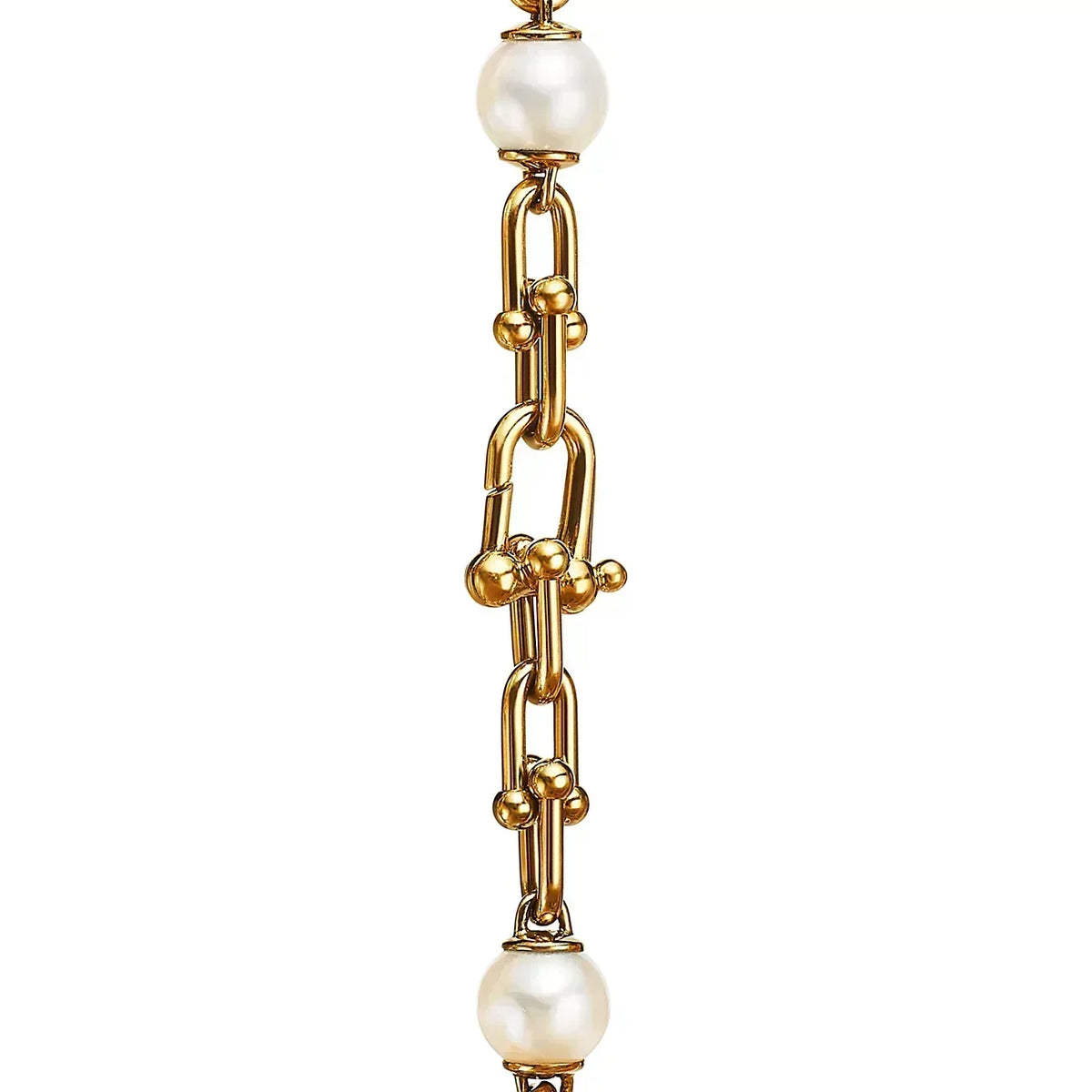 [Resenly Jewelry]LINK BRACELET GOLD WITH FRESHWATER PEARLS