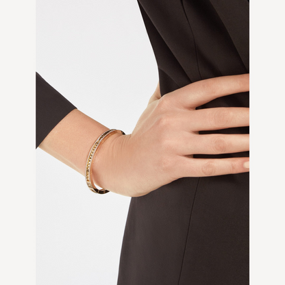 [Resenly Jewelry] ゼロワン スパイラル パヴェダイヤモンド ゴールドブレスレット